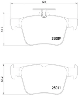 Hella Pagid Rear Disc Brake Pad Set - 5Q0698451P